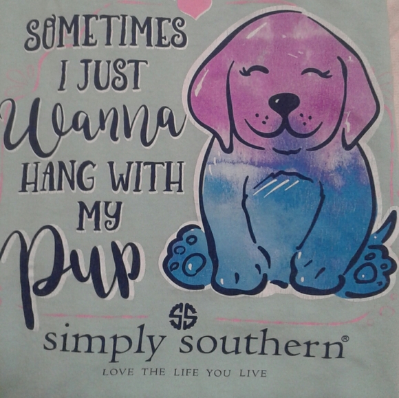 Simply Southern Tops - SZ M SIMPLY SOUTHERN PUPPY TEE